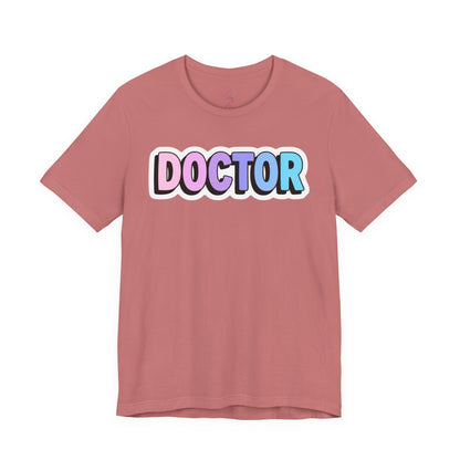 DOCTOR faux sticker T-shirt