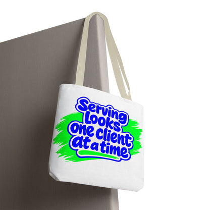Serving looks one client at a time Tote Bag