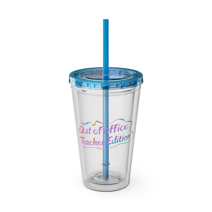 Out of office teacher edition Clear Insulated Cup