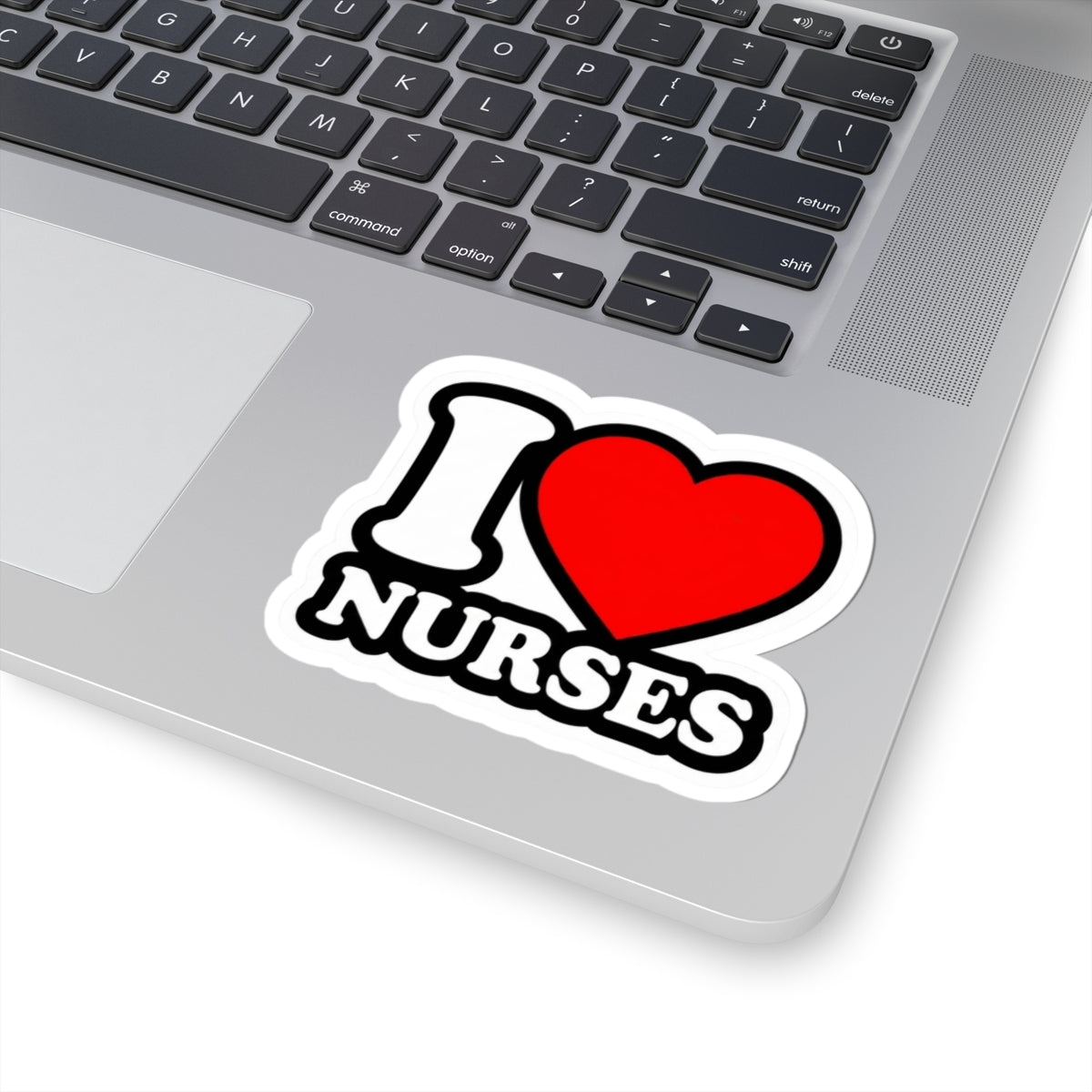 I love nurses faux sticker Sticker