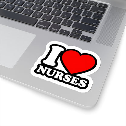 I love nurses faux sticker Sticker