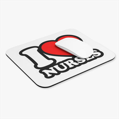 I love nurses faux sticker Mouse Pad