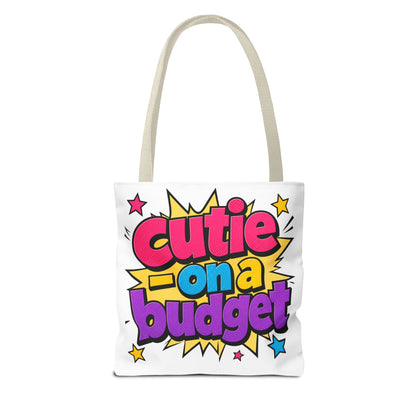 Cutie on a budget Tote Bag