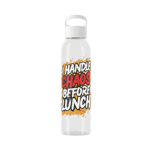 I handle chaos before lunch Water Bottle