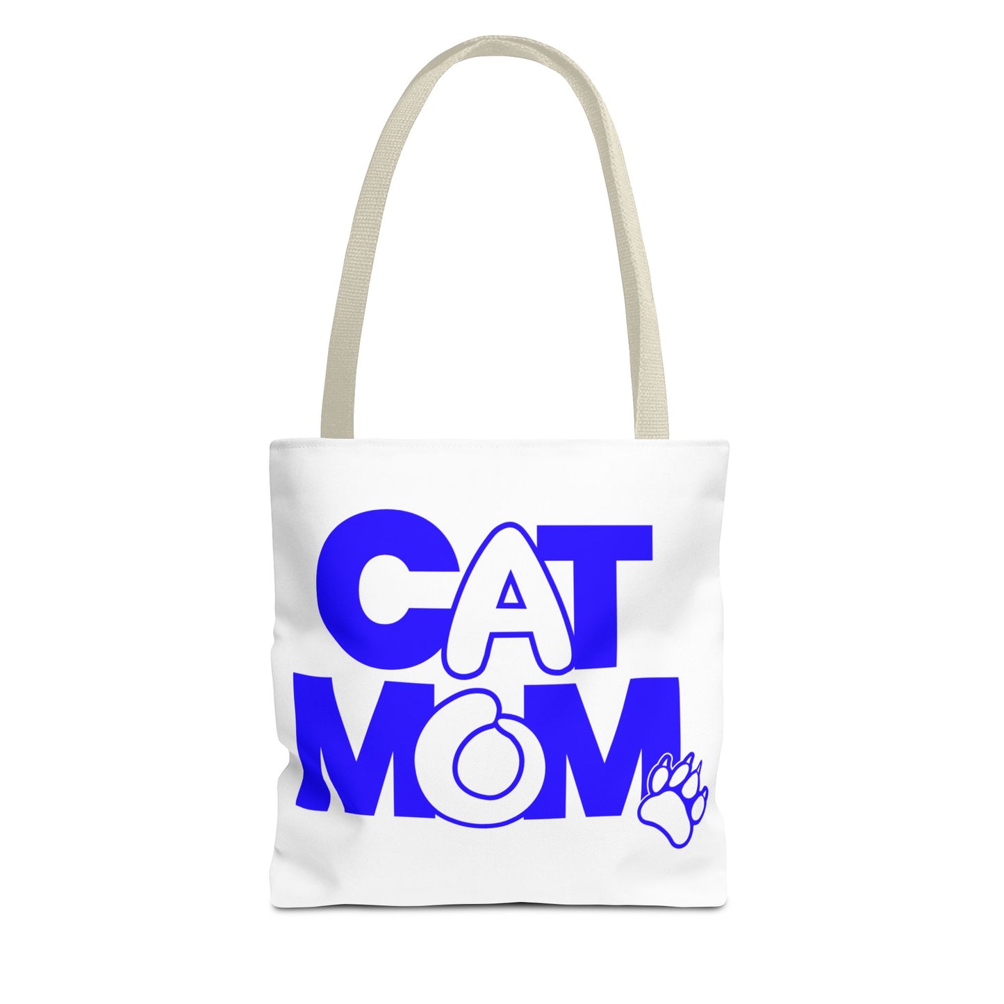 Cat mom blue Tote Bag