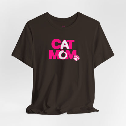 Cat mom pink T-shirt