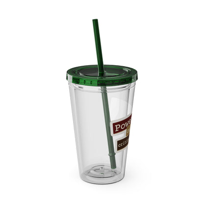 Powered by caffeine and critical thinking Clear Insulated Cup