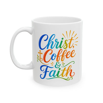 Christ, coffee, faith Mug