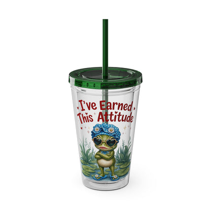 I've earned this attitude Clear Insulated Cup