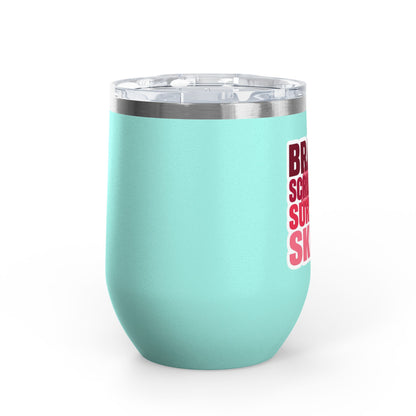 Brains, scrubs and surgical skills pink Tumbler