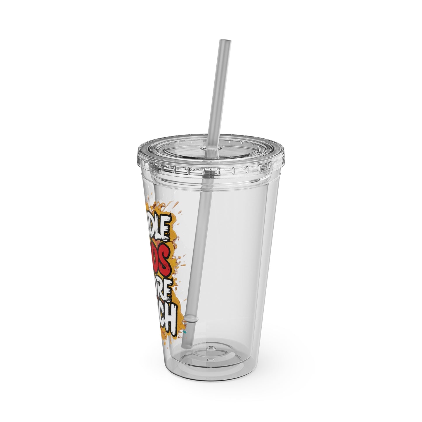 I handle chaos before lunch Clear Insulated Cup