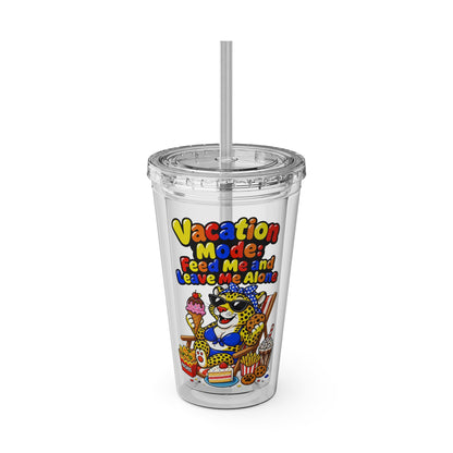 Vacation mode feed me and leave me alone Clear Insulated Cup