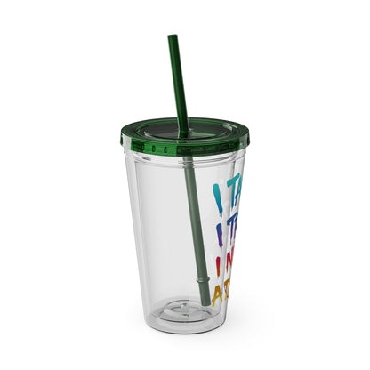 I taught. I tried. I need a drink Clear Insulated Cup