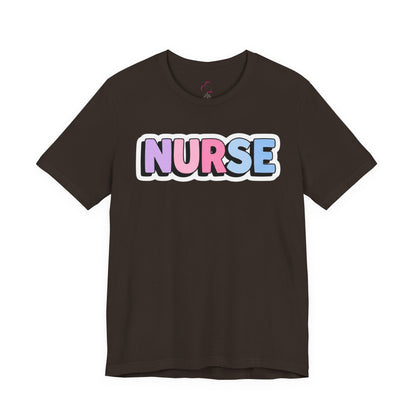 NURSE faux sticker T-shirt