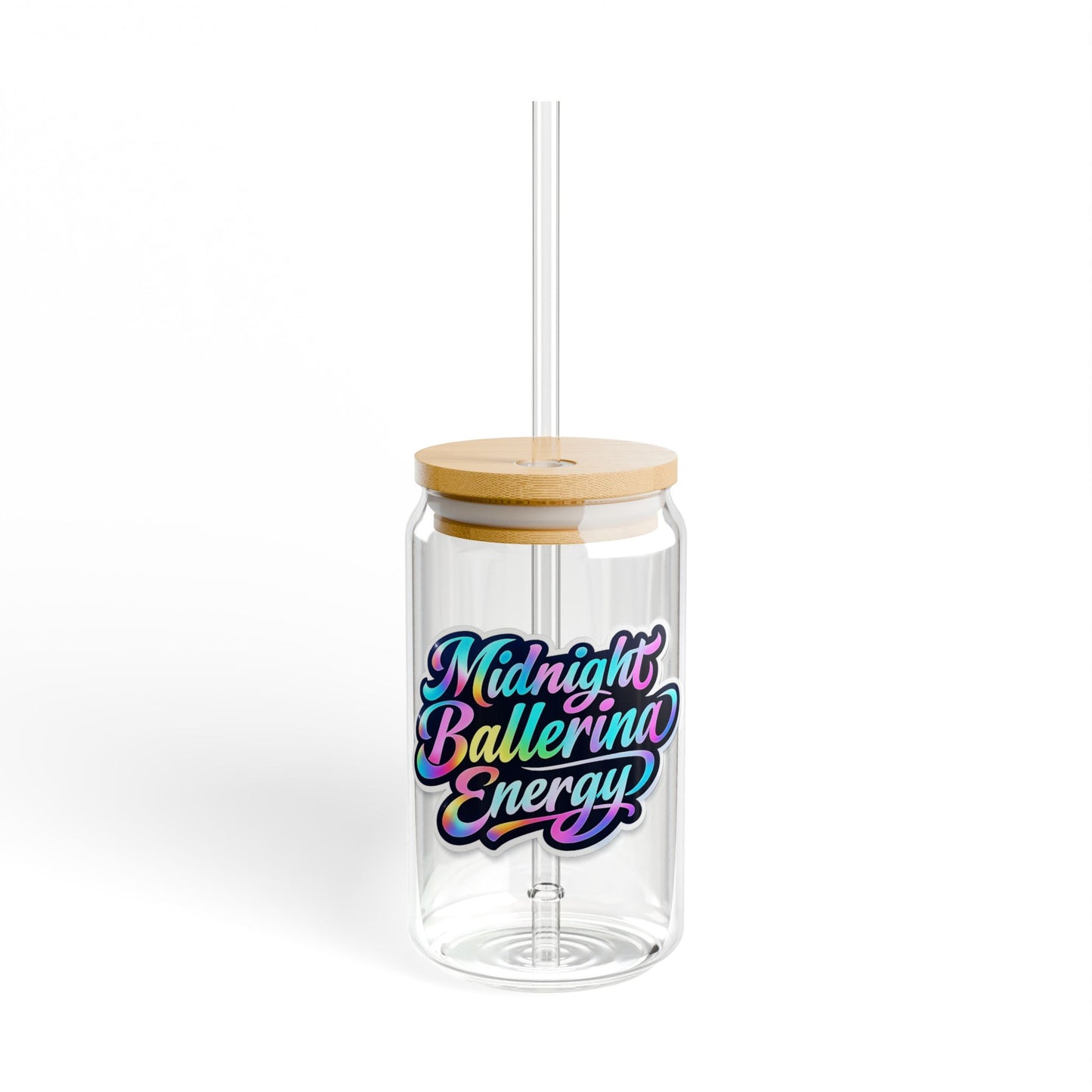 Midnight ballerina energy Sipper Glass