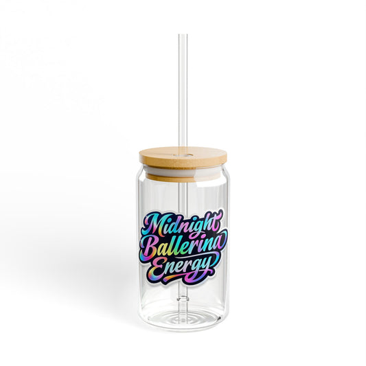 Midnight ballerina energy Sipper Glass
