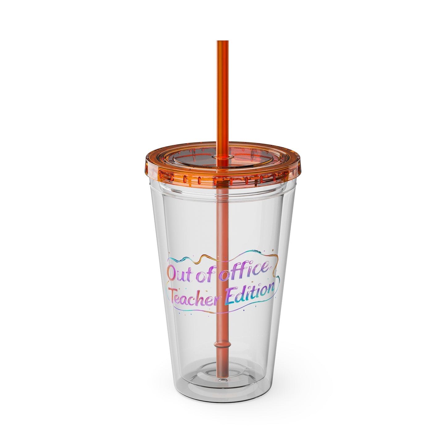Out of office teacher edition Clear Insulated Cup