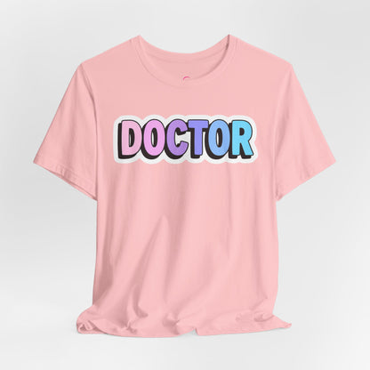 DOCTOR faux sticker T-shirt