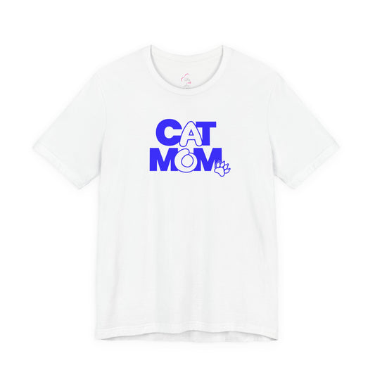 Cat mom blue T-shirt