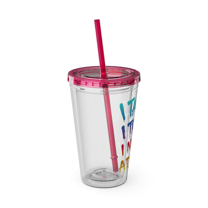 I taught. I tried. I need a drink Clear Insulated Cup