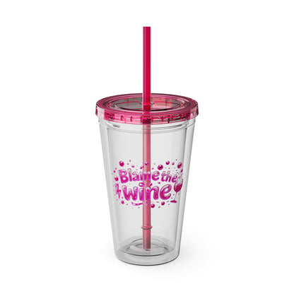 Blame the wine Clear Insulated Cup