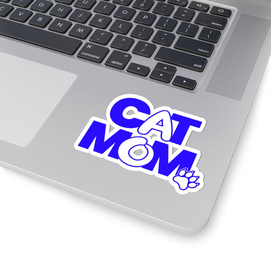 Cat mom blue Sticker