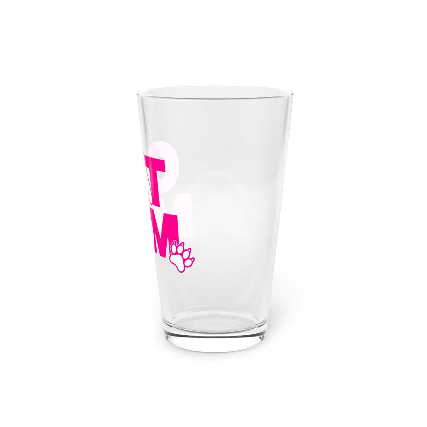 Cat mom pink Beer Glass