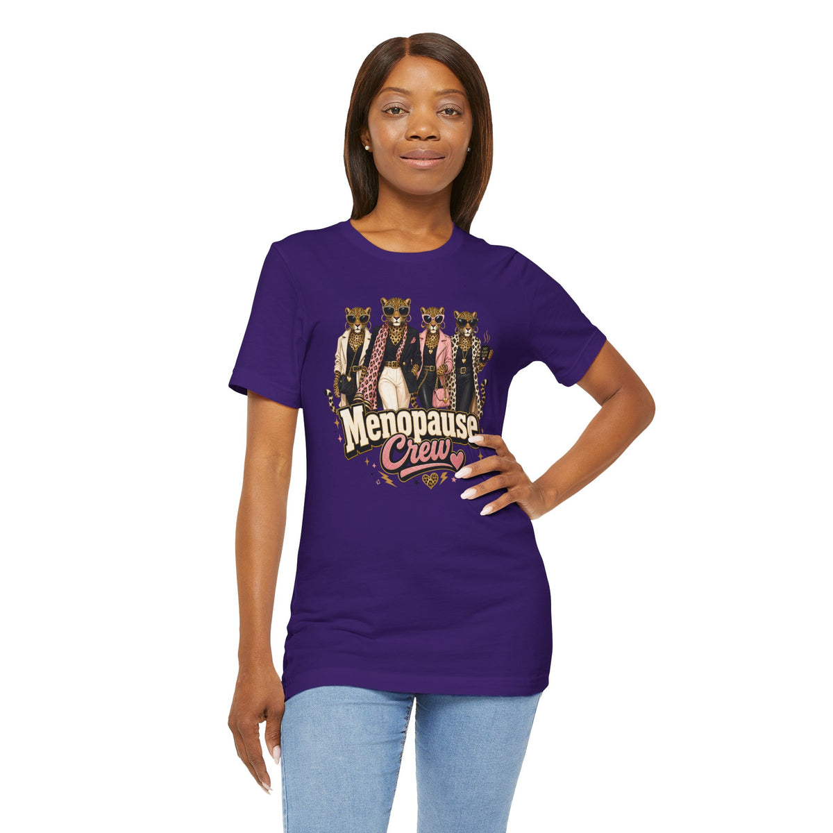Menopause crew leopard T-shirt