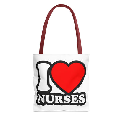 I love nurses faux sticker Tote Bag