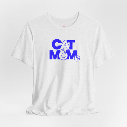 Cat mom blue T-shirt
