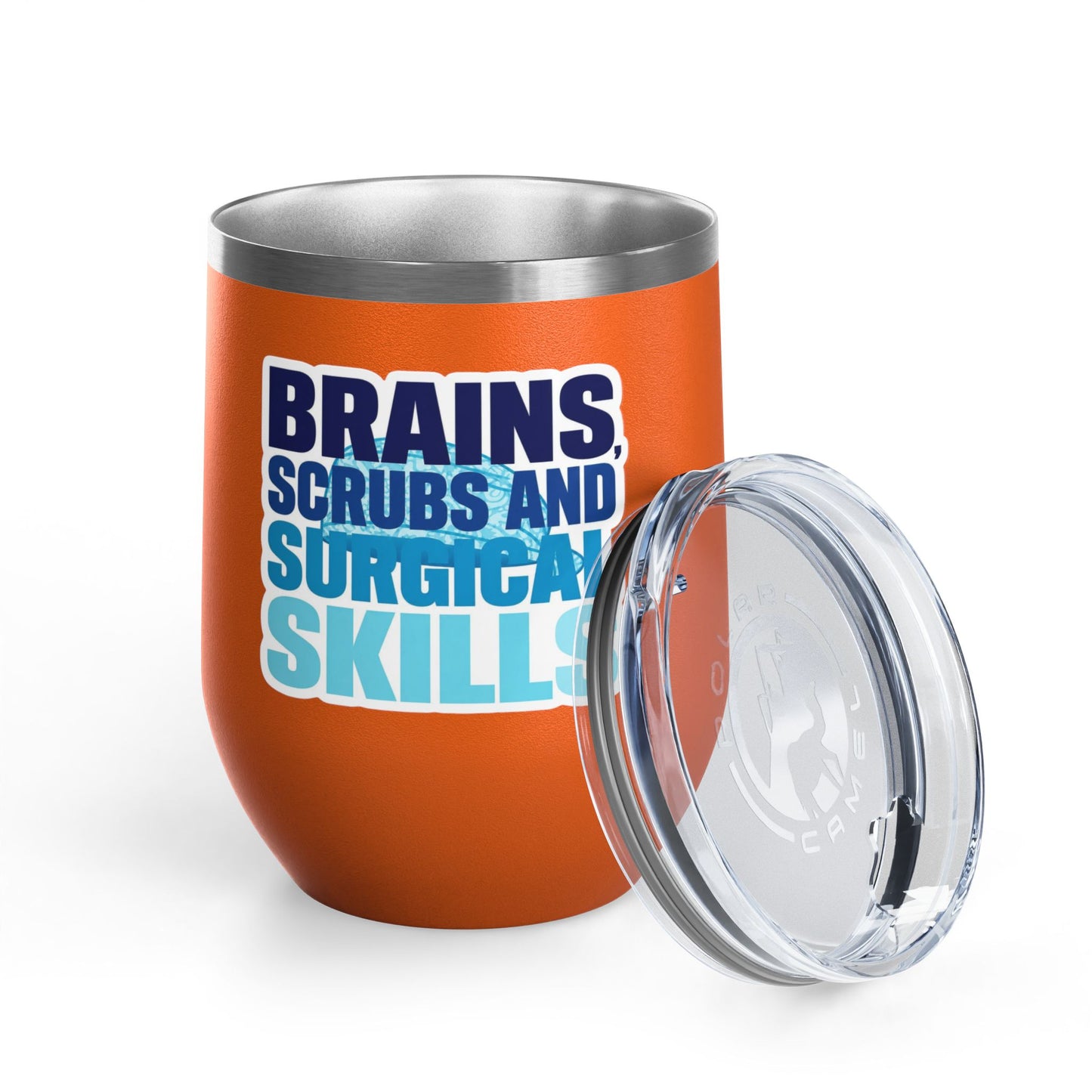 Brains, scrubs and surgical skills blue Tumbler