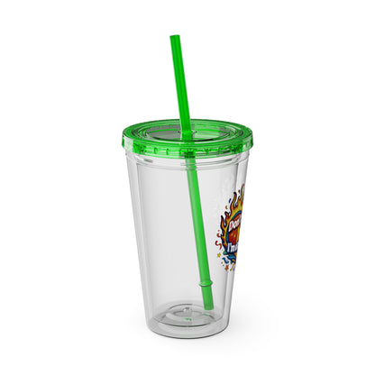 Don't mind my hair I'm doing yours Clear Insulated Cup