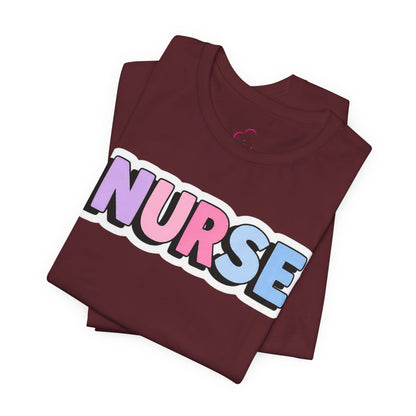 NURSE faux sticker T-shirt