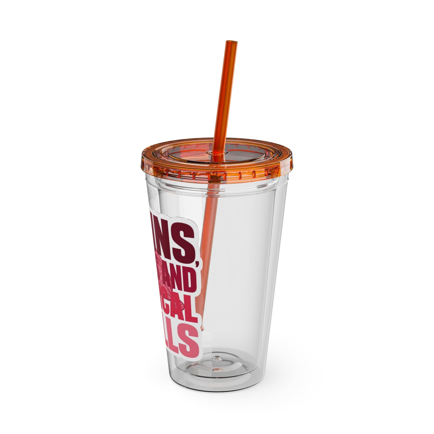 Brains, scrubs and surgical skills pink Clear Insulated Cup
