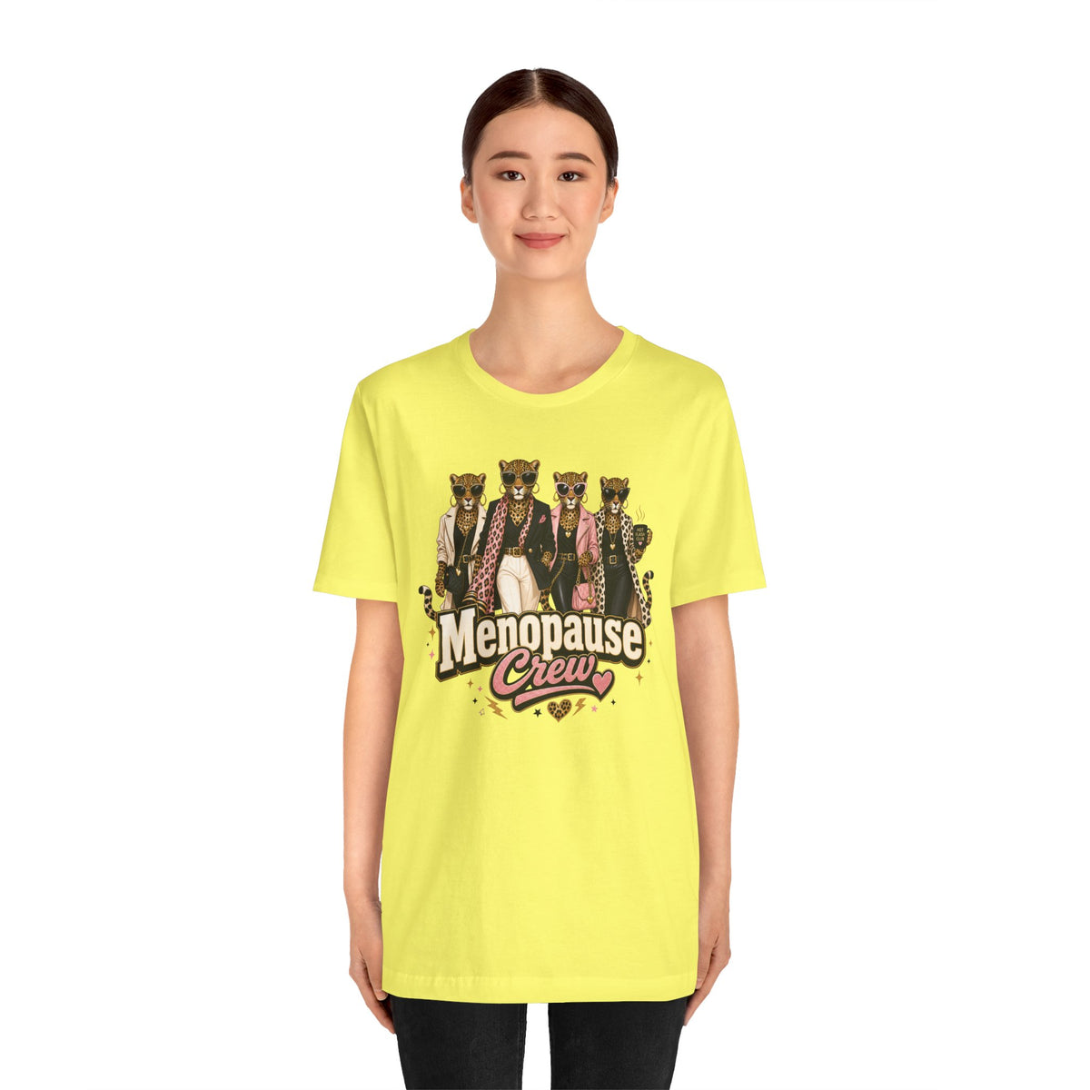 Menopause crew leopard T-shirt