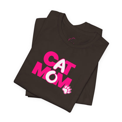 Cat mom pink T-shirt