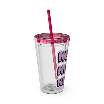 NURSE faux sticker Clear Insulated Cup