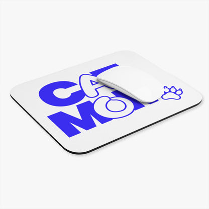 Cat mom blue Mouse Pad