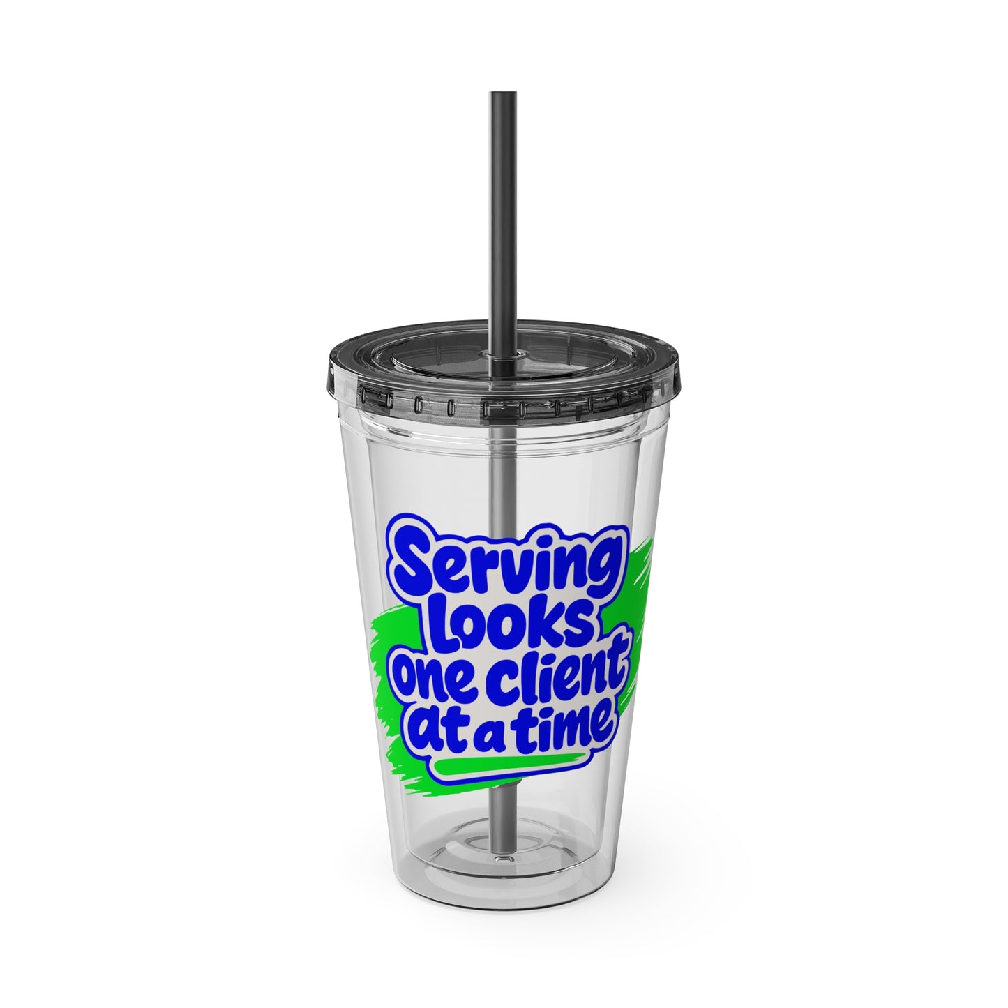 Serving looks one client at a time Clear Insulated Cup