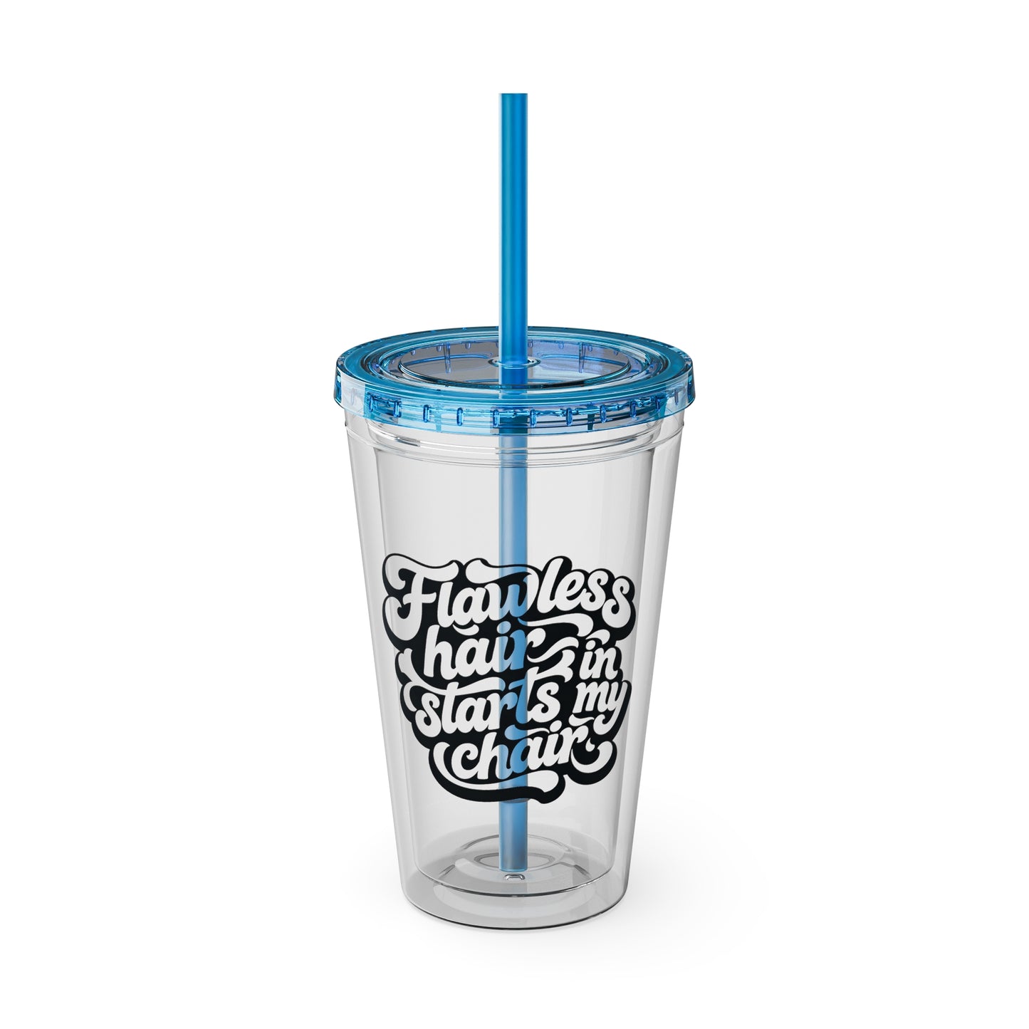 Flawless hair starts in my chair Clear Insulated Cup