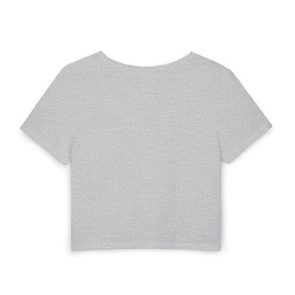 Cat mom blue Crop Tee