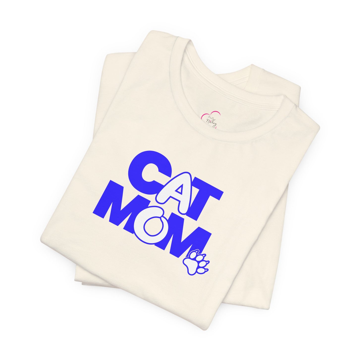 Cat mom blue T-shirt