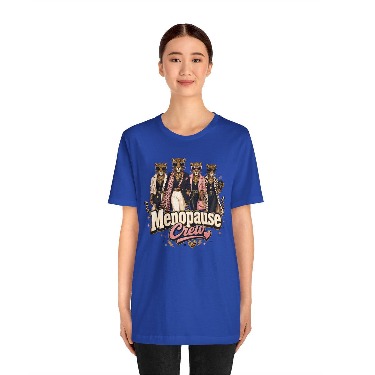 Menopause crew leopard T-shirt