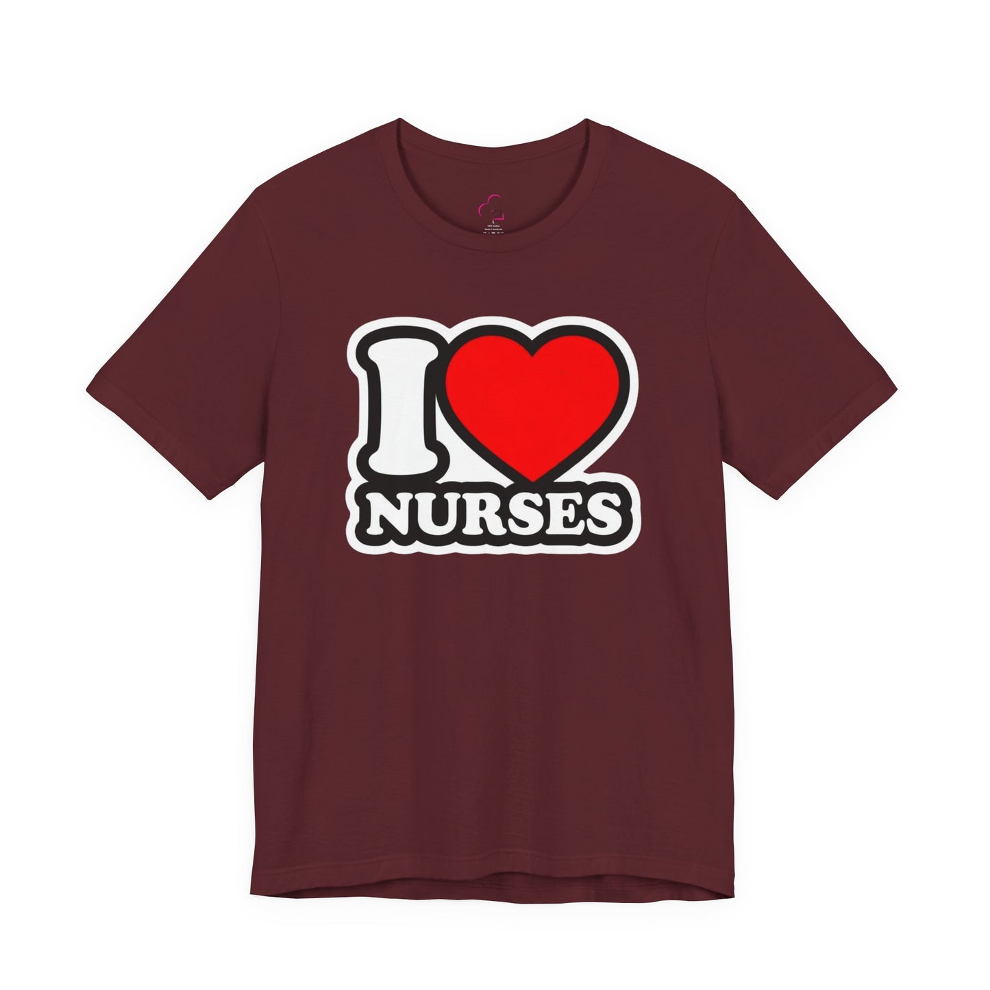 I love nurses faux sticker T-shirt