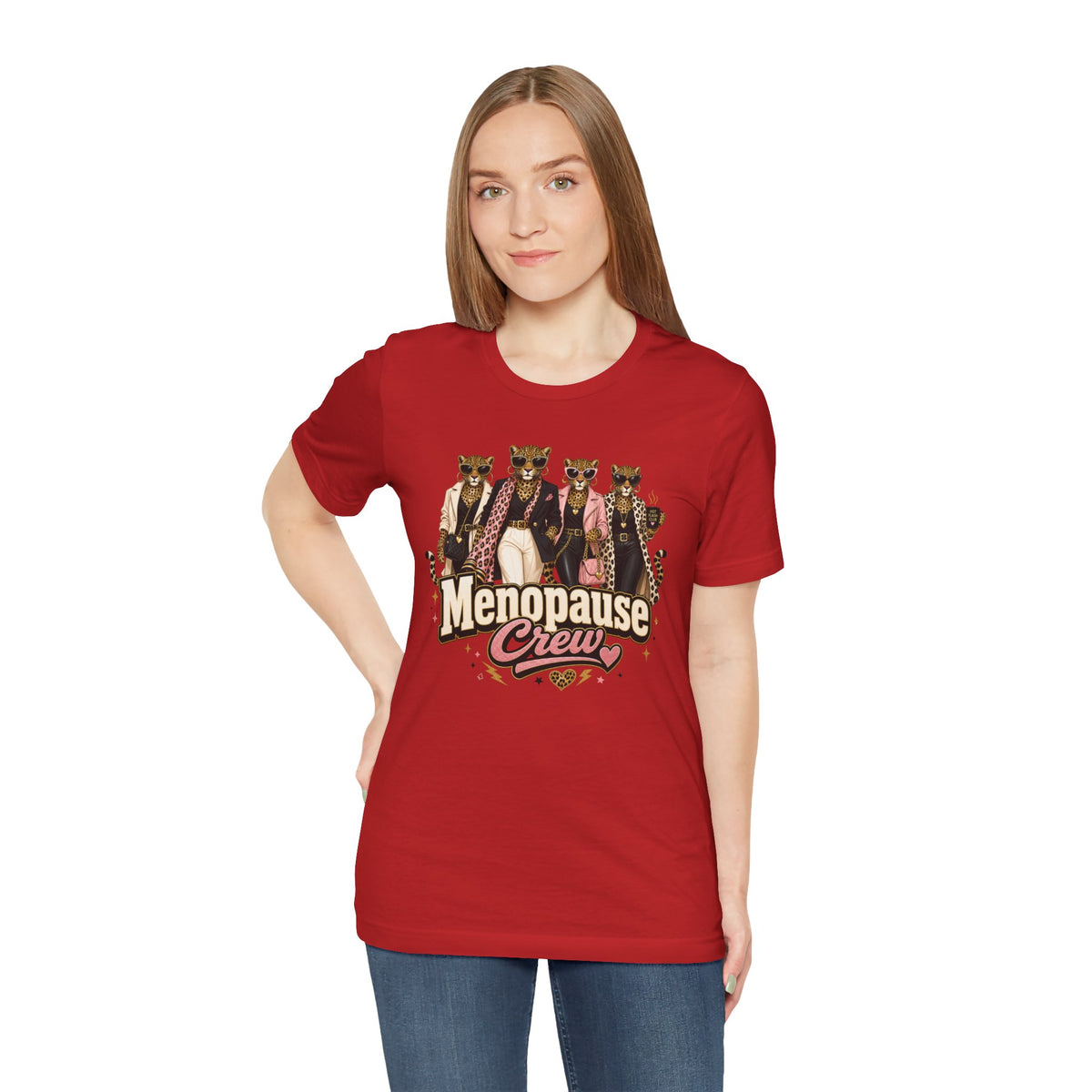 Menopause crew leopard T-shirt