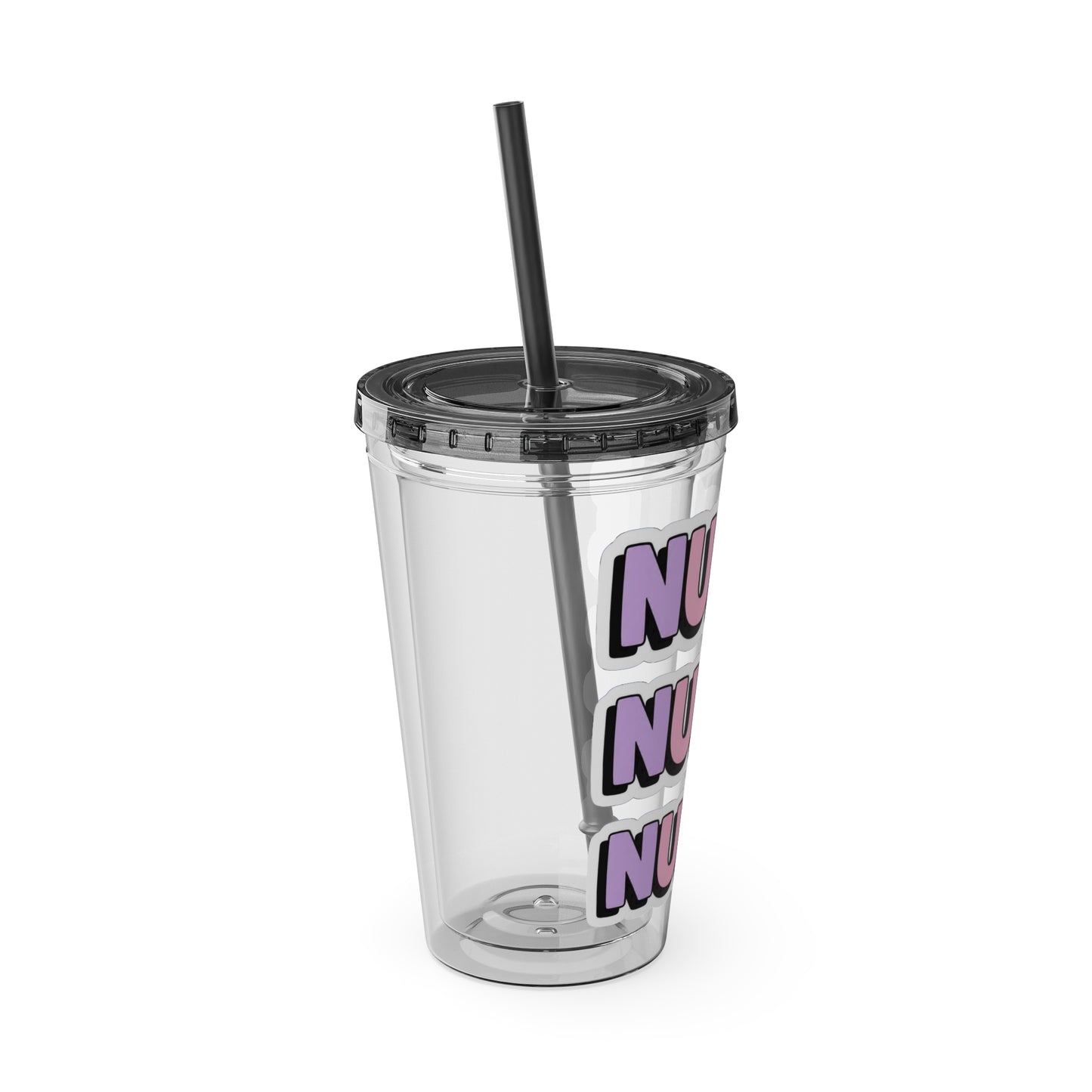 NURSE faux sticker Clear Insulated Cup