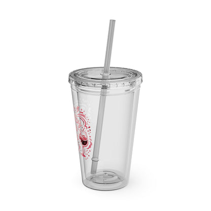 Powered by wine and bad decisions Clear Insulated Cup