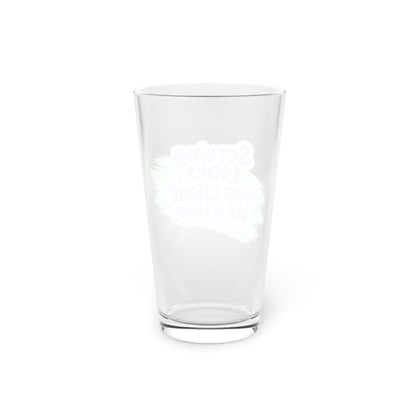 Serving looks one client at a time Beer Glass