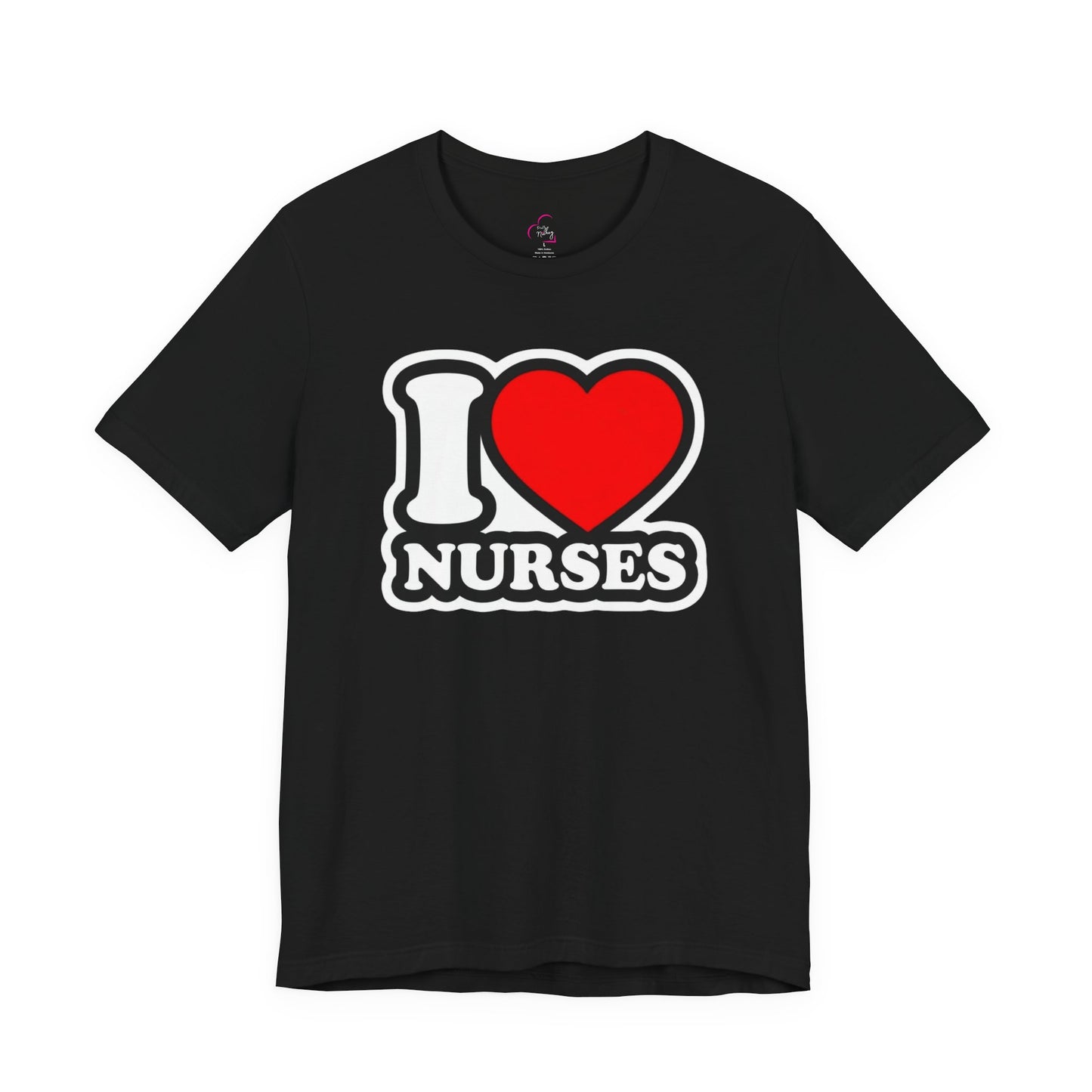 I love nurses faux sticker T-shirt