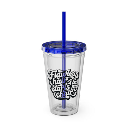 Flawless hair starts in my chair Clear Insulated Cup